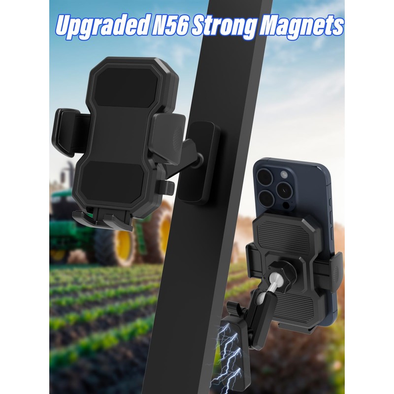 LYFICCS Magnetic Phone Holder for Tractor/Forklift/Excavator