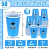 Ziliny 50 Pack Graduation Cups Bulk 16 oz Congrats Grad