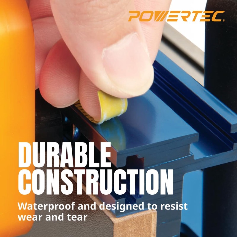 POWERTEC 71163-P2 Left to Right Measure Tape with Adhesive Backing,