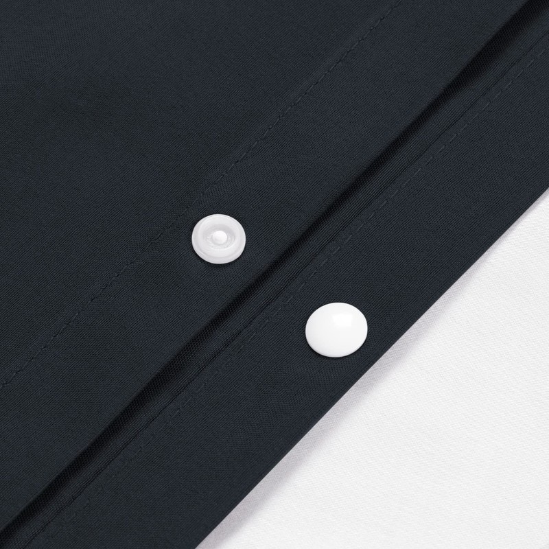 Imperial Rooms Single Duvet Cover Set Brushed Microfiber Plain Black