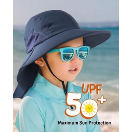 FURTALK Toddler Kids Sun Hat UPF 50+ Sun Protective Bucket Hat for Baby Summer Beach Hats