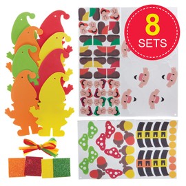 Baker Ross FX560 Autumn Gnome Mix & Match Decoration Sets - Pack of 8, Autumn Decorations for Kids