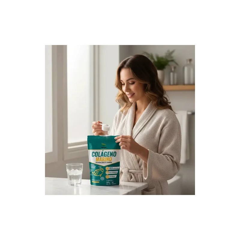 NATSA Colageno Marino Polvo 120 g, Sabor Natural, Calidad Premium