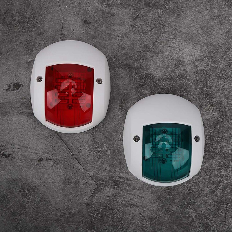 Pair of Signal Lamp Spherical Red Green LED Waterproof Boat