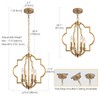 ACANER 4-Light Brushed Gold Chandeliers for Dining Room, 15.6" Farmhouse