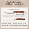 HEZHEN 5.3 Inch Steak Knives, Non Serrated Steak Knife Set