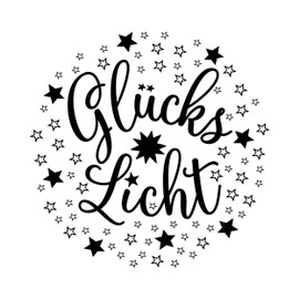 Newstamps Lucky Light Motif Stamp Large Wooden & Rubber for Cards and Gifts Crafts, Wooden Stamp for Christmas, Christmas Card, Advent, Scrapbook, Textile Stamp, Decoration, Children