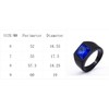 Men's stainless steel square gemstone ring titanium steel inlaid gemstone