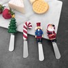 Supreme Housewares Cheese and Butter Spreader Knives Christmas Decor 4-Piece