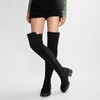 ErikenUrben Women Black Thigh High Boots Suede Over The Knee