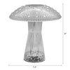 Mikasa Clear Acrylic Mushroom LED Rechargeable Cordless Lamp, 7.3x7.3x8 Inch