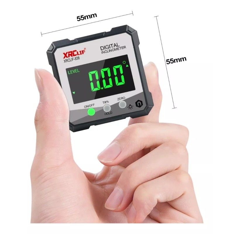 XRCLIF Nivel Digital Inclinómetro De Medición De 360 ° Con