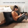 Rucener Rectangular Headboard Reading Body Pillow Large Cushion Removable Headboard