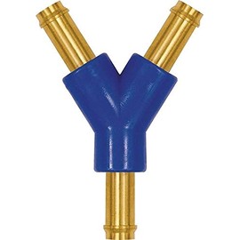 RIEGLER 133414-YPK-400 Y-Hose Connector for Hose LW 4, Brass and POM, Pack of 1