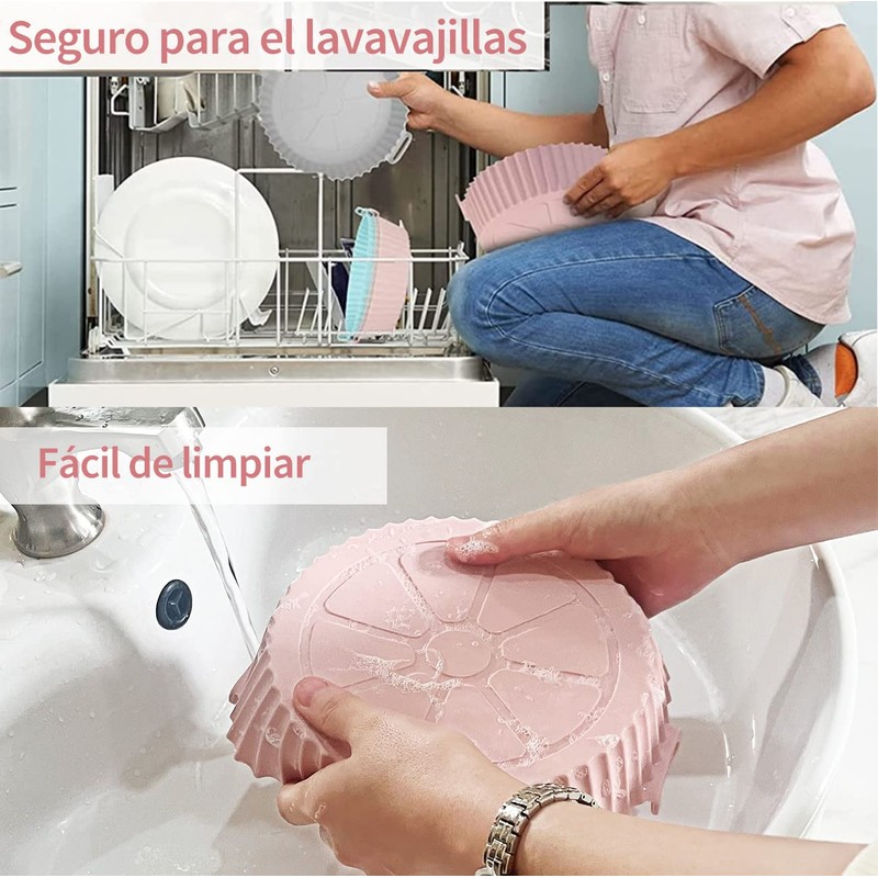 KIKIGOAL Molde Silicona para Freidora de Aire, 2 Piezas Olla
