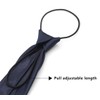 MESU Pre-Tied Kids Necktie Satin Plain Colored Tie Blue