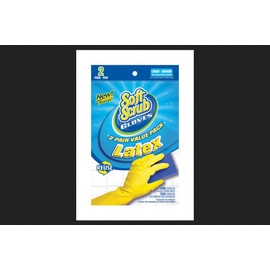 Soft Scrub Latex Gloves L Yellow 4 pc.