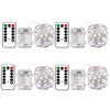 4 x Fairy Lights Battery Operated, Silver Wire Chains 8