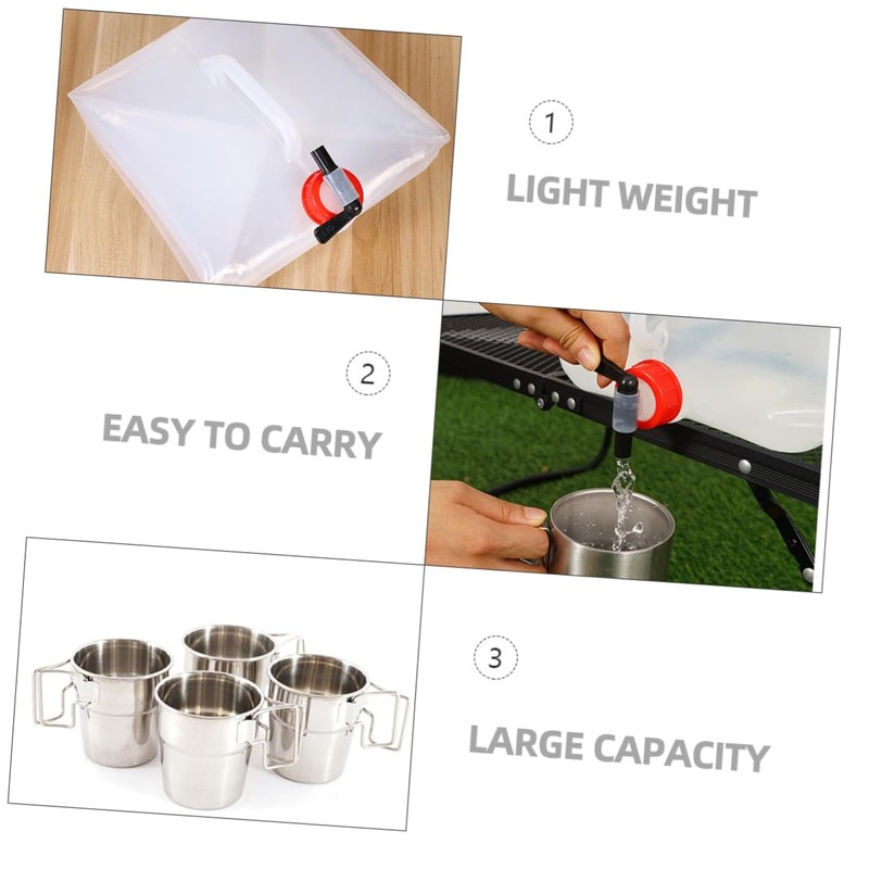 Outanaya Camping Water 15L Collapsible Water Container Large Capacity Outdoor