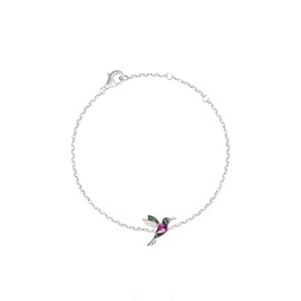 Einzelstück® Bracelet with Hummingbird I 925 Sterling Silver I Silver Bracelet 14K Gold Plated I Zirconia Bird Bracelet 14K Gold, Rose Gold, One size, Sterling Silver, Cubic Zirconia