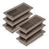 FanGoFast Floor Register Dark Gray and Brown Premium Steel Easy