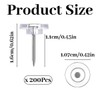 200Pcs Clear Thumb Tacks, Drawing Pins for Cork, Notice and