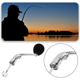 Briny River 3PCS Fishing Reel Handle Aluminum Alloy with EVA Knob Fishing Spinning Reel Handle for 1000-7000 Series Spinning Reel 3 Size Silver