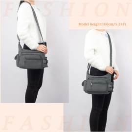 VOLGANIK ROCK RFID Anti Thief Crossbody Bag for Women Waterproof Shoulder Bag Messenger Bag Casual Nylon Purse Handbag