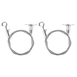 2 piezas de alambre para colgar en panel LED, alambre para colgar de acero inoxidable, espejo de galería, cable para colgar lámparas, alambre para colgar fotos, alambre de acero al carbono