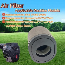 2-Pack Engine Air Filter Replacement Fits for Loncin LC2P77F/LC2P80F/LC2P82F - Compatible with Husqvarna HV764 & Sina GV760/GV800 - Fits Part# 180100109-0001