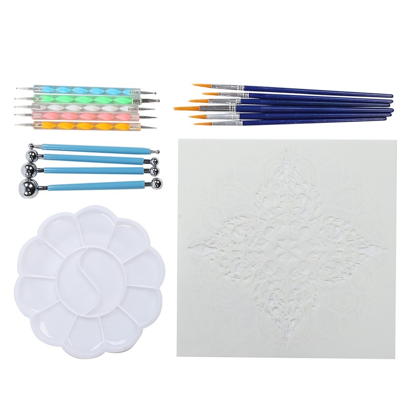 20Pcs Mandala Dotting Stippling Tools for Rock Painting Kit Pen