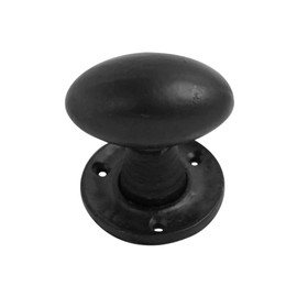 Vibe Einsteckknopf ungefedert 63 mm auf schwarzem Antik-Türgriff, Drückergarnitur auf schwarzem Türgriff