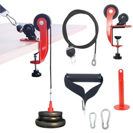 Arm Wrestling Training Pulley System Professional, Forearm Workout Table Equipment, Wrist Exerciser Cable Machine with Rope Handle