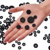 Bememo 600 Pieces Black Assorted Sizes Buttons Round Resin Button
