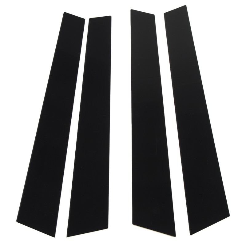 4pcs Window Pillar Post Trim Anti Scratch Glossy Black B