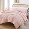 ROSGONIA King Size Comforter Set Blush, 3pcs (1 Boho Grey