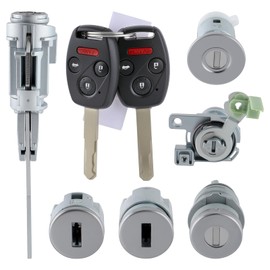 AUTOKAY Ignition Switch Door Trunk Lock Cylinder Set Fits for Honda Accord LX EX 2003-2007