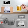 77L Glass Measuring Cup, Clear Liquid Measuring Cup with V-Shaped