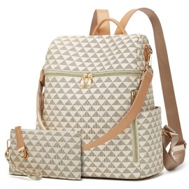 Makes Backpack Purse for Women PU Leather Travel Satchel Handbag Convertible Design Bag with Purse 2 Piece