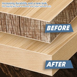 ZYJT Maple Edge Banding, 3/4 inch x 250ft roll of Veneer Wood Edge Banding Preglued Flexible, Tape Banding for Cabinet Plywood