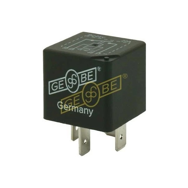 GEBE 993001 Mini Relay 12V 30A 4 Terminals SPST Resistor