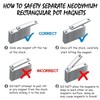 LOVIMAG Strong Neodymium Rectangular Pot Magnets, 80lbs 60x13.5x5mm Strong Bar