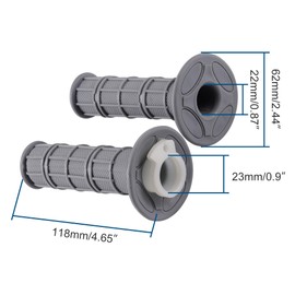 GOOFIT 7/8" 22mm 25mm Gray (Including white Throttle pipeline) CNC Premium Twist Handlebar Throttle Grips Rubber Replacement for 50cc-250cc Dirtbike Go Karts Atvs Scooters Pitbike Quad
