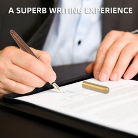 Cobee Wooden Fountain Pens, Handcrafted Wood Fountain Pen Vintage Luxury Pen 0.7mm Fine Point Pen Business Pen Smooth Writing for Journaling Calligraphy Gift Supplies(B)