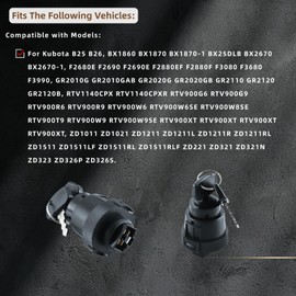 1900-0932 Ignition Switch for Kubota B26 BX1860 BX1870 BX2360 BX2370 BX25 BX2660D BX2670 ZD1011 ZD1021 ZD1211 ZD1511 Replace K7571-62102 K7571-62112