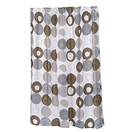 Carnation Home Fashions SC-FAB/ST/MDN Madison Stall Size Fabric Shower Curtain, Multi