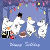 Moomin Family - Square Blank Birthday Card