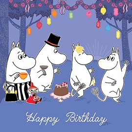 Moomin Family - Square Blank Birthday Card