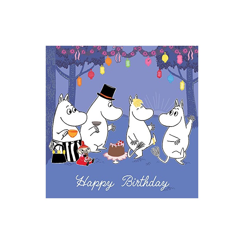 Moomin Family - Square Blank Birthday Card