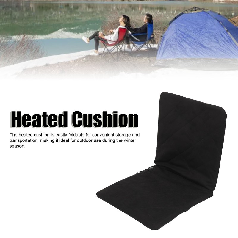 Heated Cushion Portable Folding Heated Chair Cushion 3 Modes Adjustable